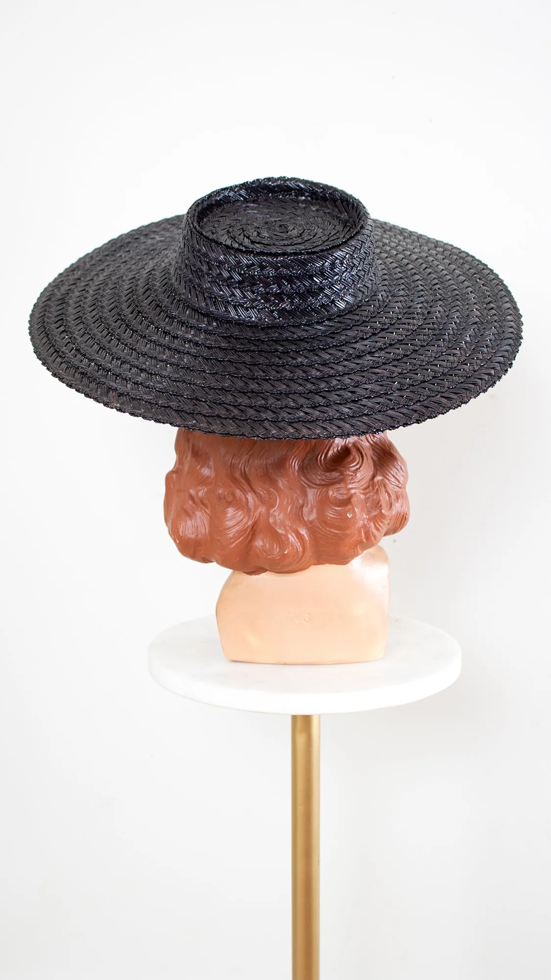 1970s Black Straw Sun Hat (3 Available)
