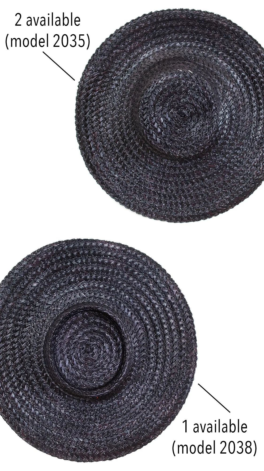 1970s Black Straw Sun Hat (3 Available)