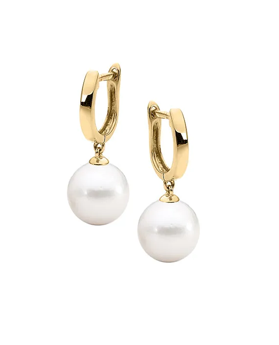 9ct Freshwater Natural Pearl Huggy Earrings IP990YG