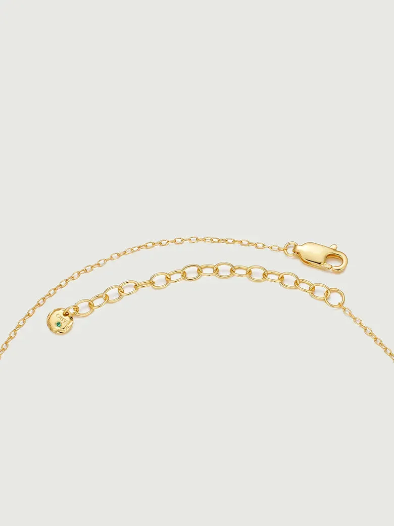 Crossover Oval Gemstone Necklace