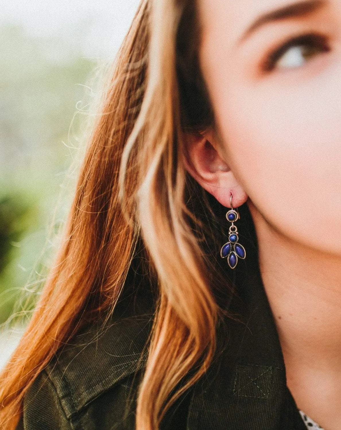 Dangling Lapis Earrings