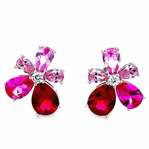 Fuchsia Flower Earrings