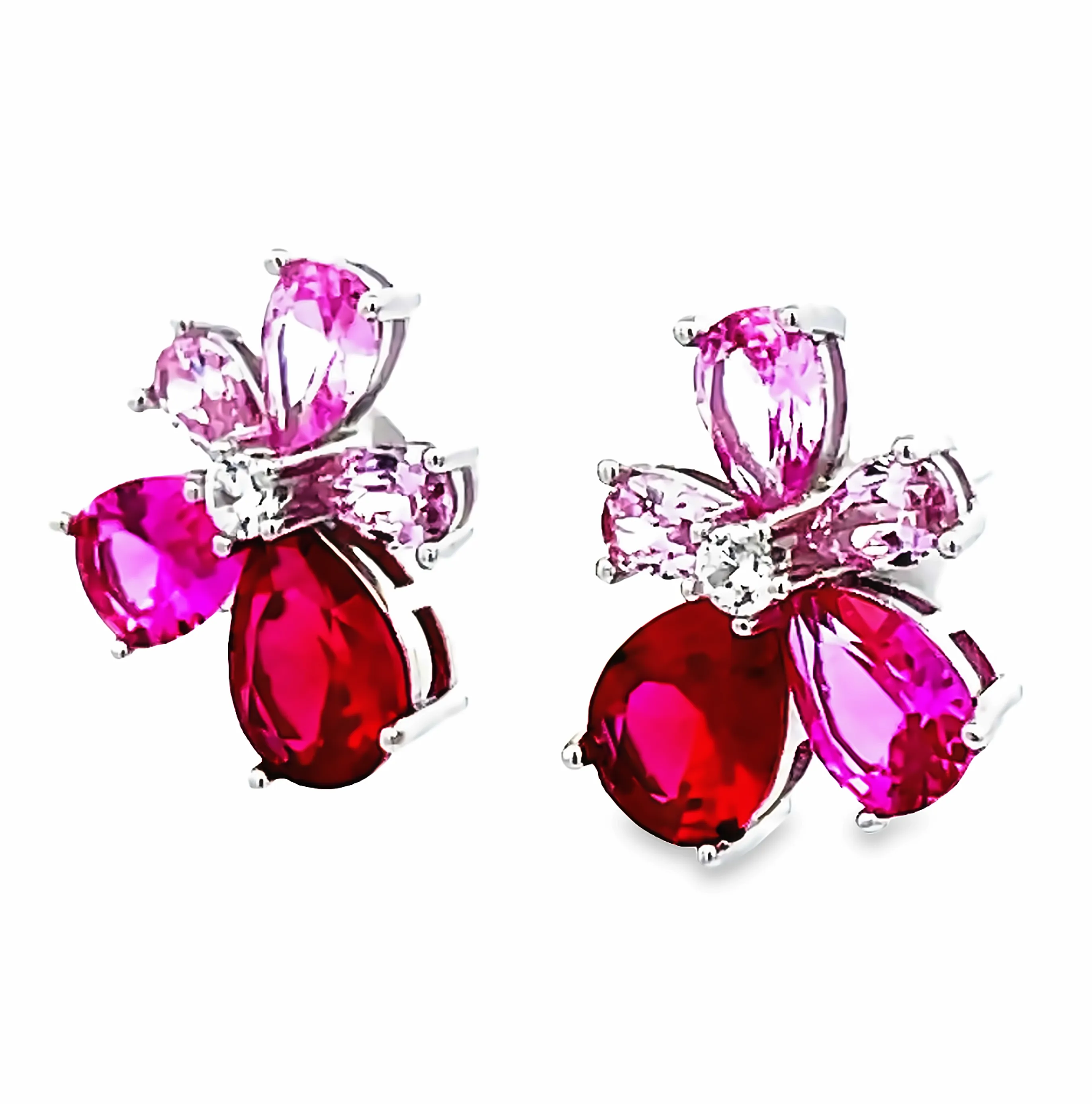 Fuchsia Flower Earrings