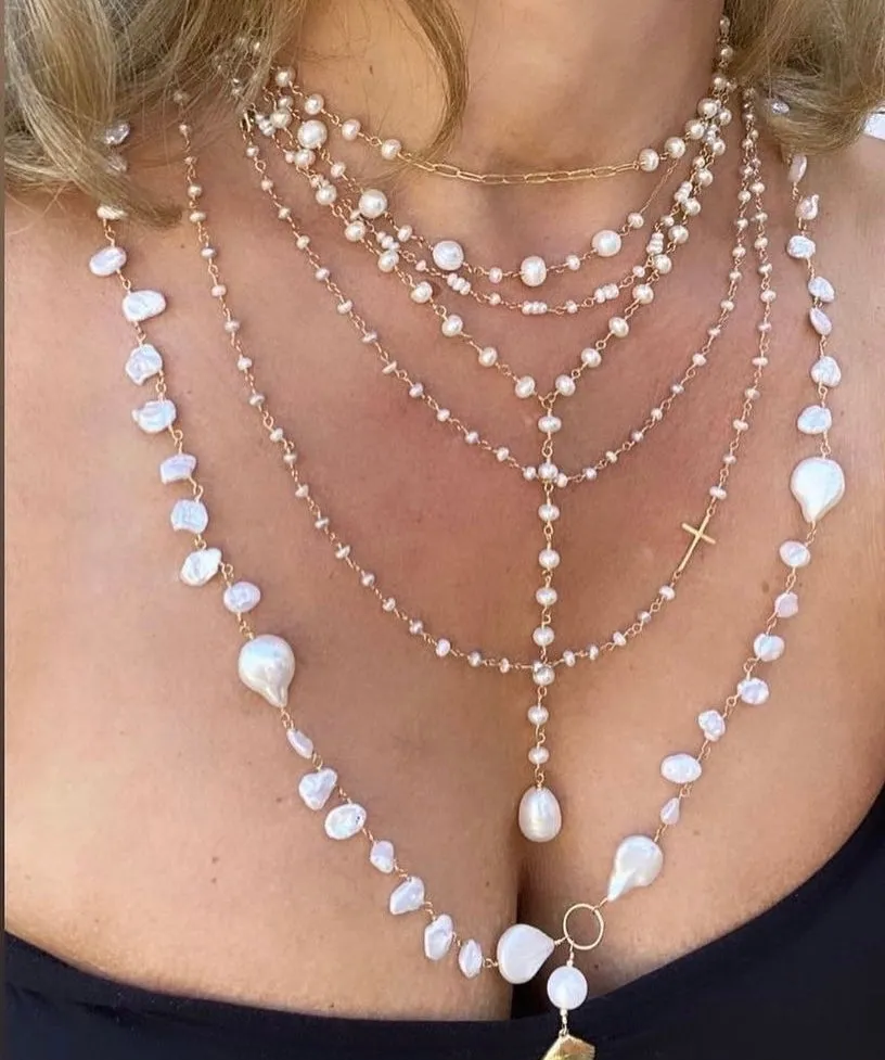 Gemstone Necklace with Paperclip