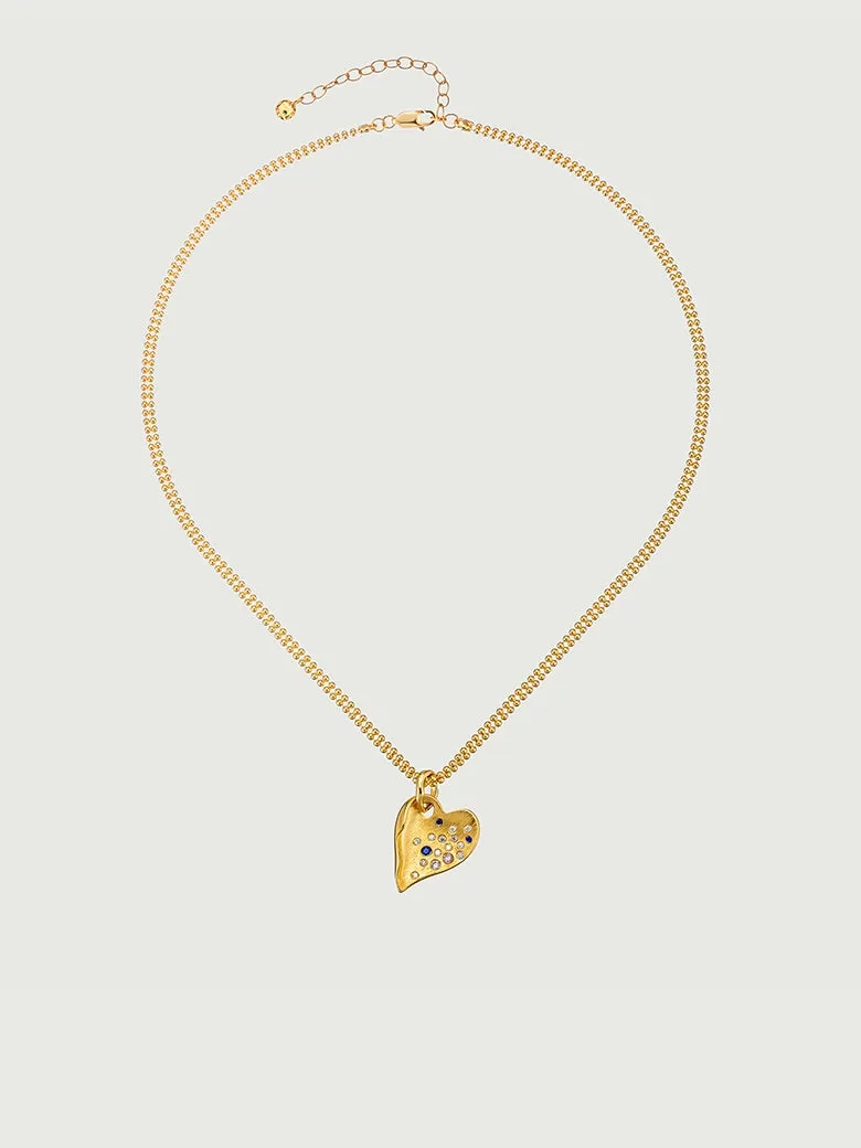 Heart Shape Gemstone Necklace