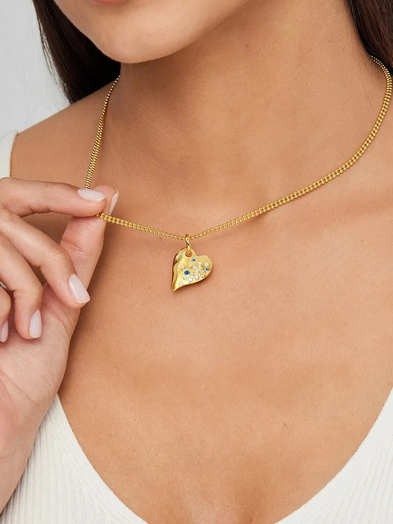 Heart Shape Gemstone Necklace