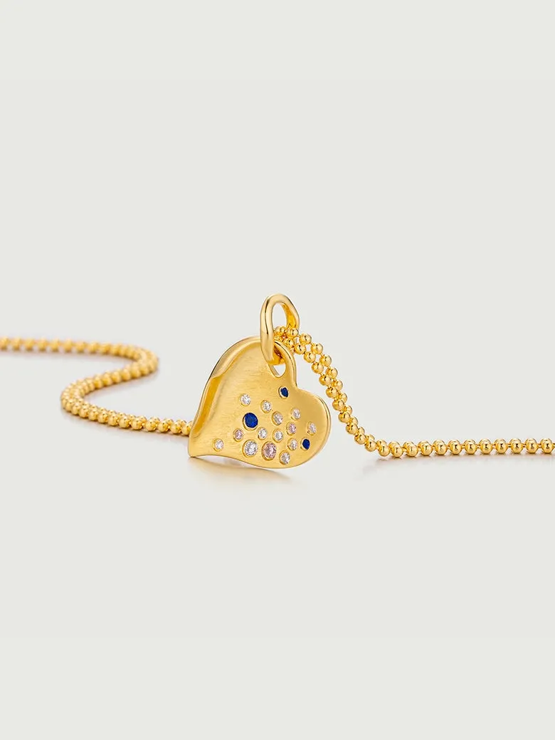 Heart Shape Gemstone Necklace