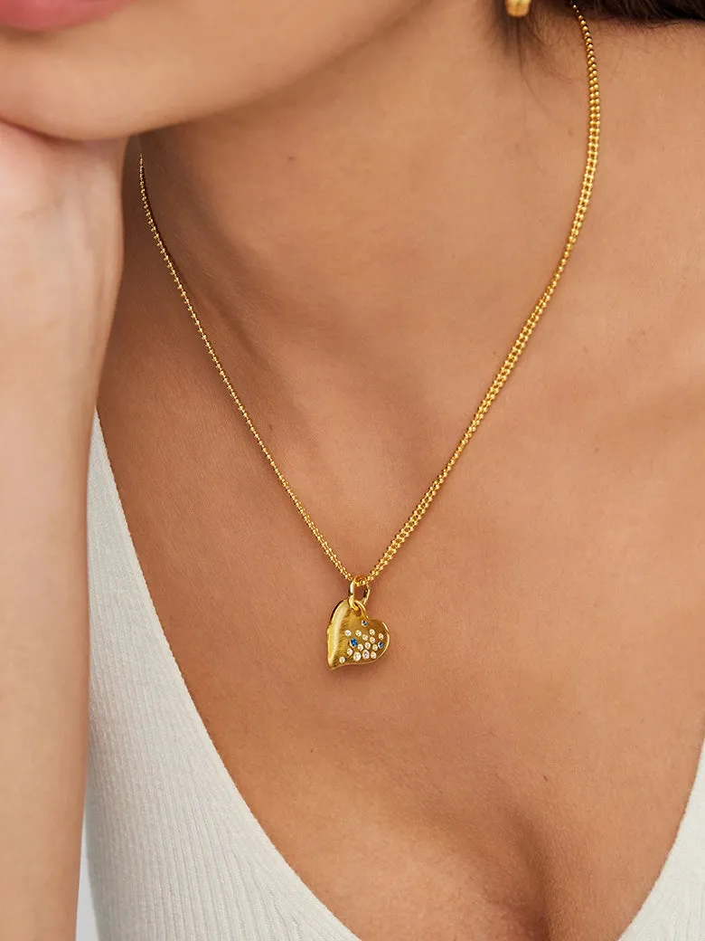 Heart Shape Gemstone Necklace