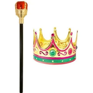 King's Crown and Scepter Set