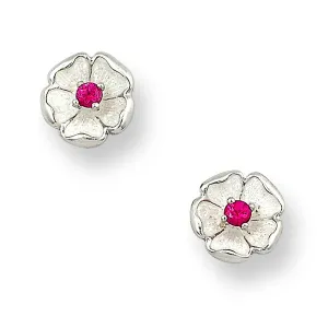 Nicole Barr Daisy with Ruby Earrings