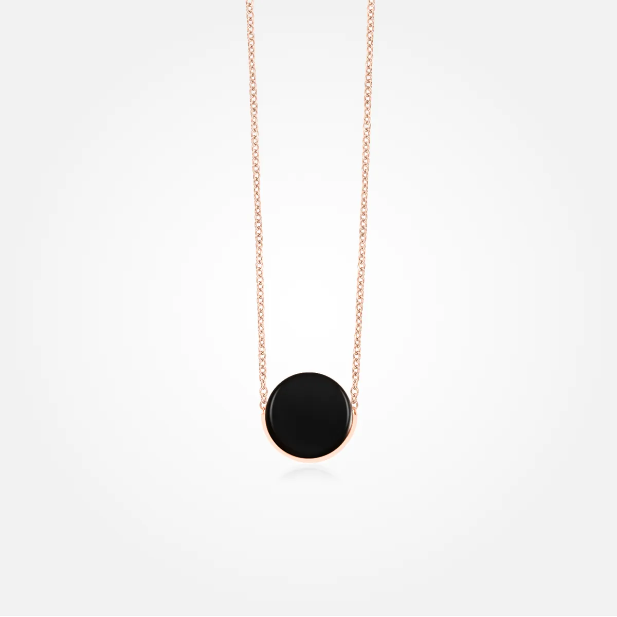 Onyx Stone Necklace (Round)
