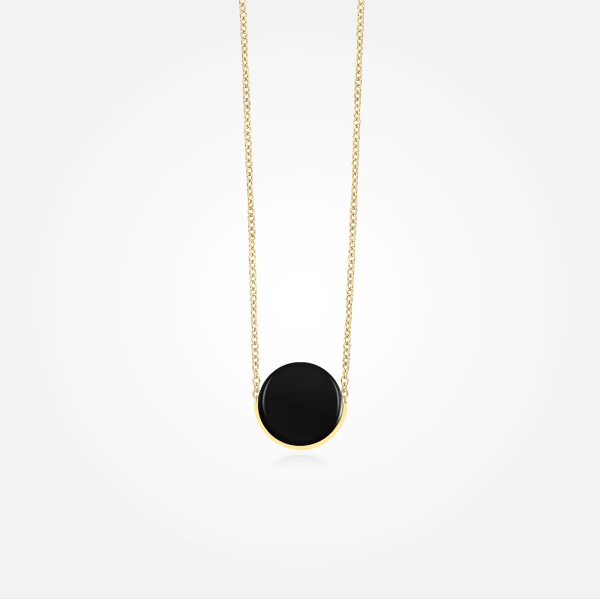 Onyx Stone Necklace (Round)