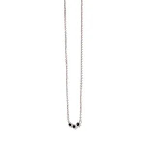 Orion Necklace, Black Spinel, Silver