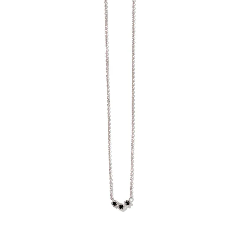 Orion Necklace, Black Spinel, Silver