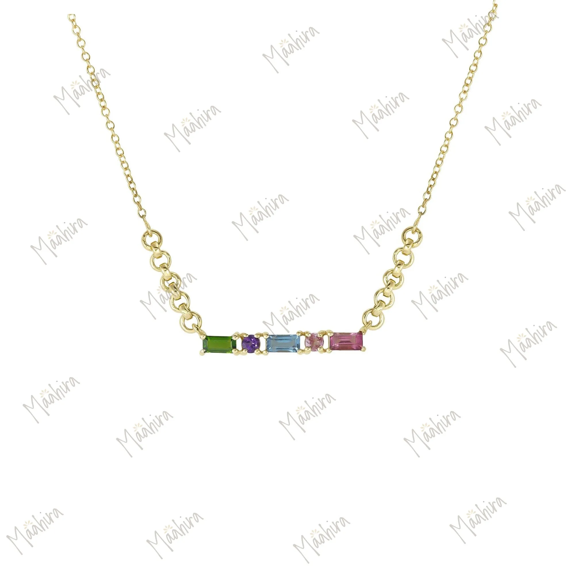 Polychromatic Gold Bar Neckpiece