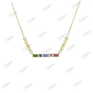 Polychromatic Gold Bar Neckpiece