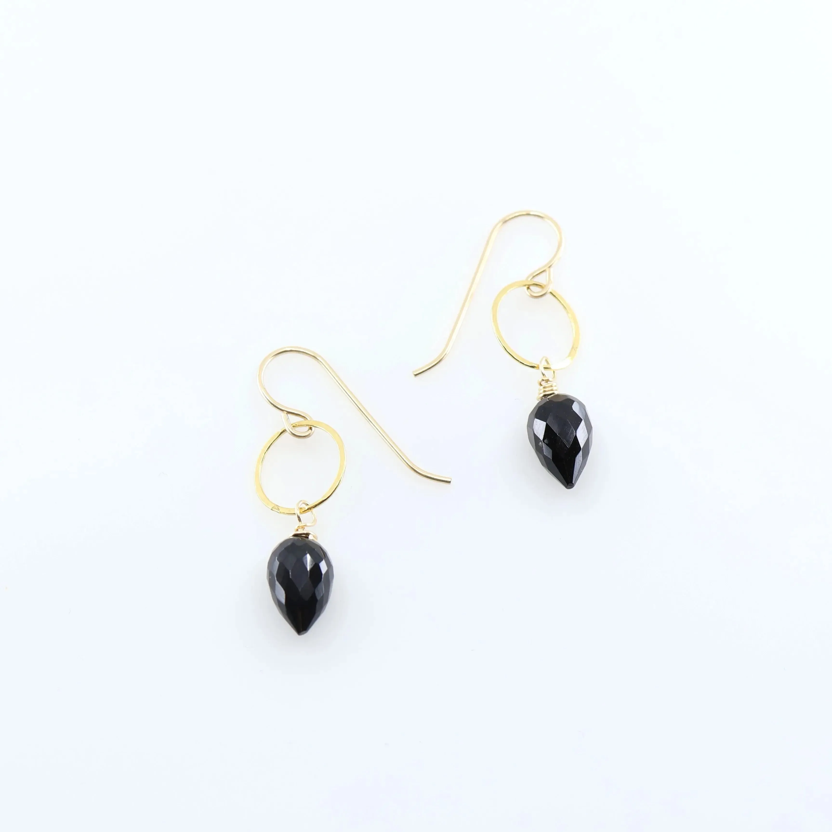 Simple Gemstone and Oval Drop Earrings, 3 Stone Variations