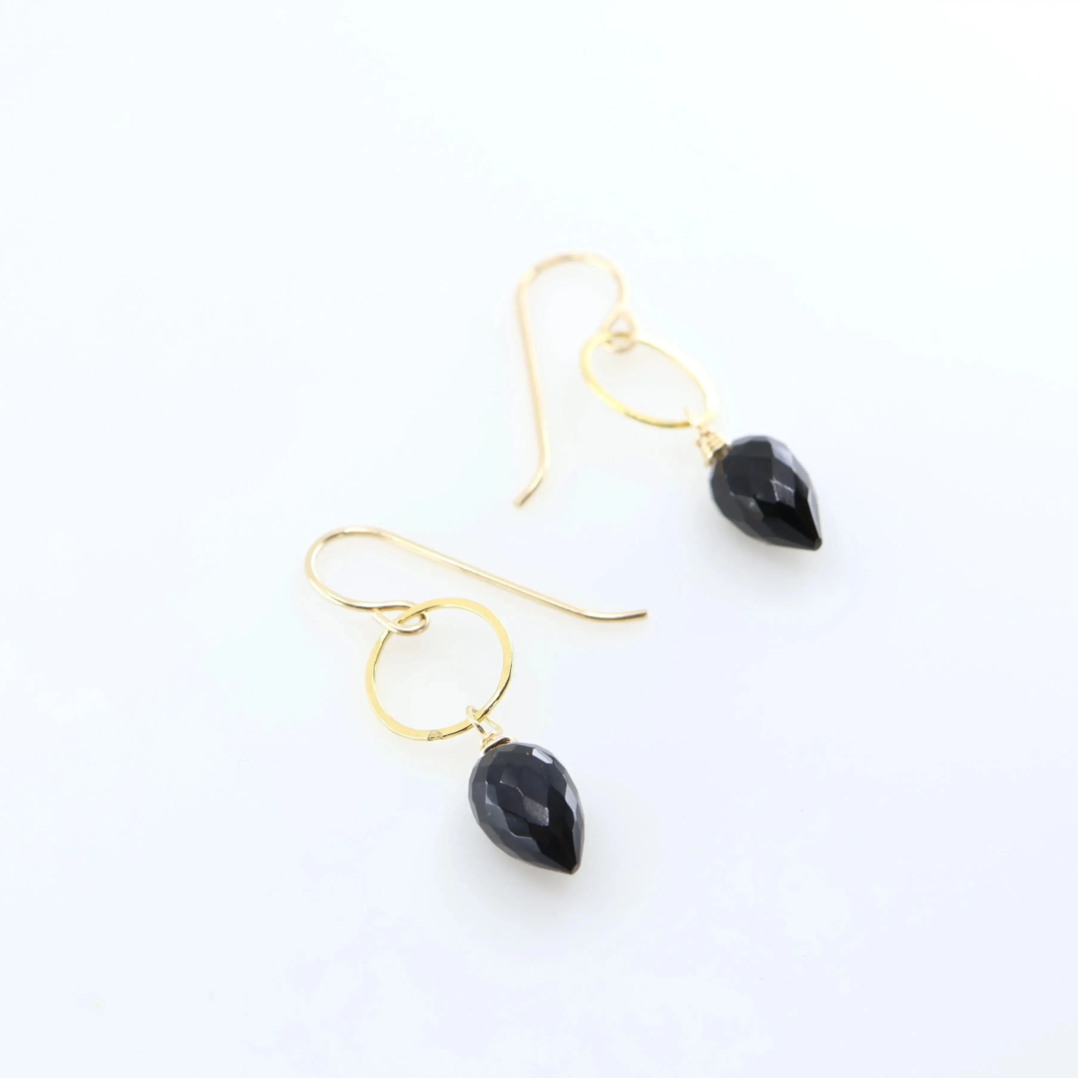 Simple Gemstone and Oval Drop Earrings, 3 Stone Variations